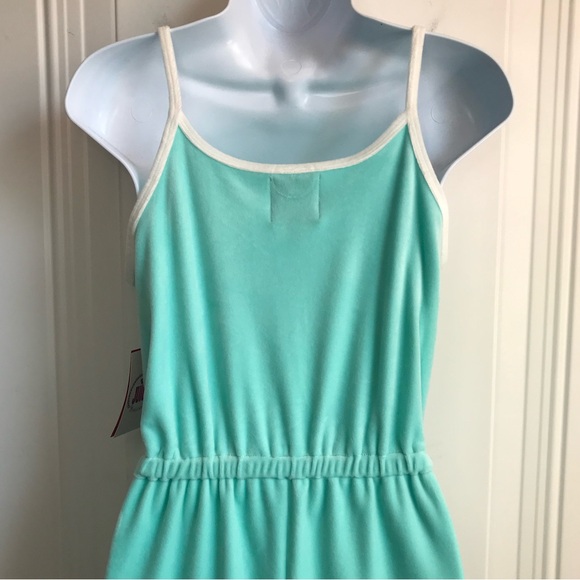 Juicy Couture Y2K Women’s S Aqua Splash Mint Green Soft Terry Romper Shorts NWT - Picture 11 of 16